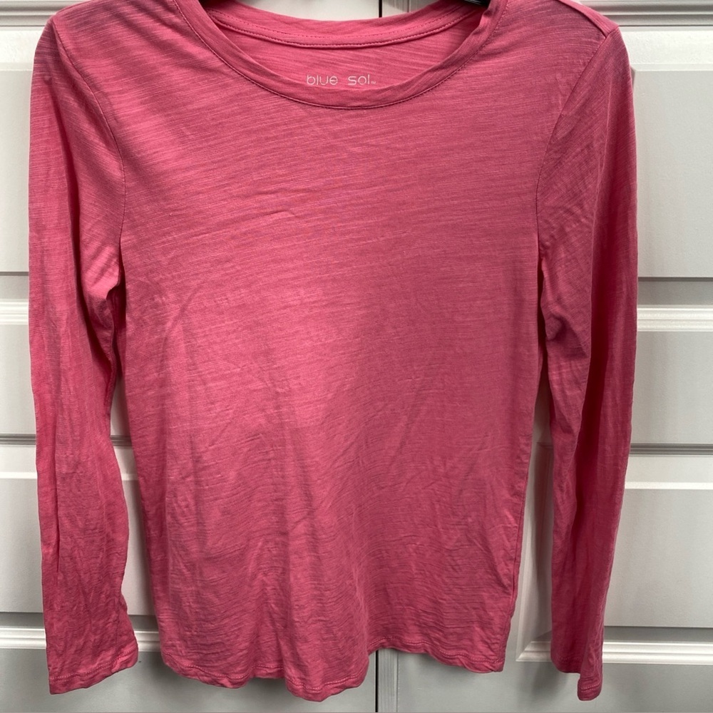 Blue Sol Long Sleeve T Shirt Base Layer Pink Light Crew Neck Small Women’s